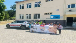 Öğrencilere trafik kuralları anlatıldı