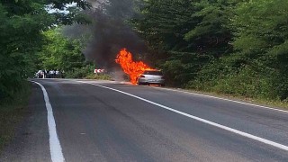 Orduda otomobil yangını