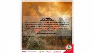 Osmaniye’de Ormanlara Giriş ve Piknik Yasaklandı