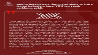Rektör maaşı ile ilgili yapılan haberlere YÖK ve Üniversiteden yalanlama