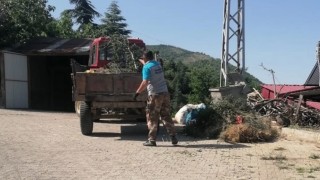 Saimbeylide sokaklar temizlendi, çöpler dezenfekte edildi
