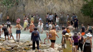 Saklıkent Kanyonunda bayram yoğunluğu