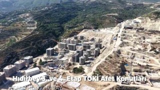 Samandağ Hıdırbeyde TOKİ afet konutları yükseliyor