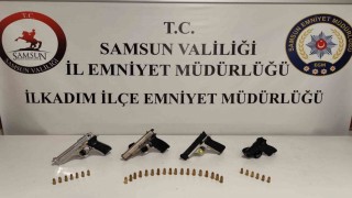 Samsunda 2 kişi ruhsatsız silahlarla yakalandı