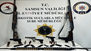 Samsunda 5 tabanca ele geçirildi: 2 gözaltı