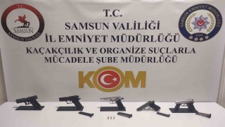 Samsunda 5 tabanca ele geçirildi: 2 gözaltı