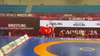 Samsunlu sporcu Aksu, Avrupa şampiyonu oldu