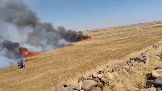 Şanlıurfada buğday tarlasında yangın: 1i ağır 5 yaralı