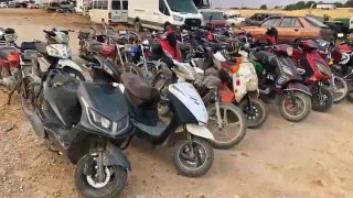 Şanlıurfada çalıntı ve hacizli 28 motosiklet ele geçirildi