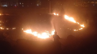 Şanlıurfada gece yarısı yangın paniği