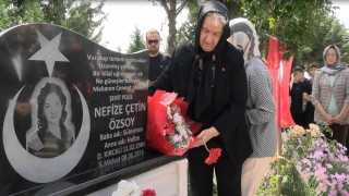 Şehit Polis Memuru Nefize Çetin Özsoy kabri başında dualarla anıldı