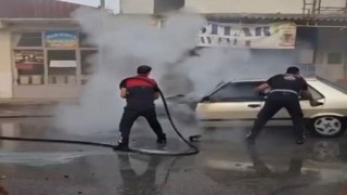 Seyir Halindeyken Alev Alan Otomobilde Maddi Hasar Meydana Geldi