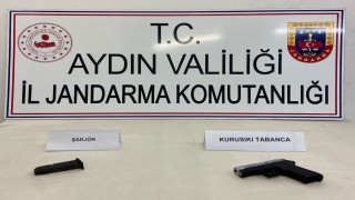Sultanhisarda kurusıkı tabanca ele geçirildi
