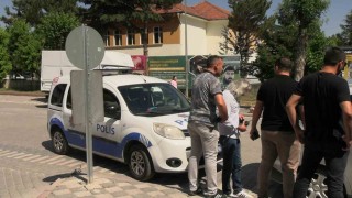 Tavşanlıda bankada gergin anlar