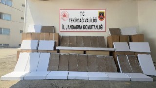 Tekirdağda jandarmadan silah ve kaçak makaron operasyonu