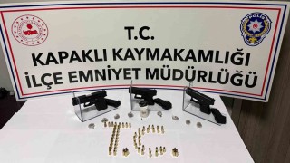 Tekirdağda ruhsatsız tabanca ele geçirildi