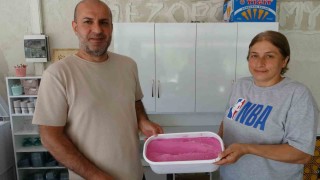 Tescilli Mor Reyhan bu kez dondurma oldu