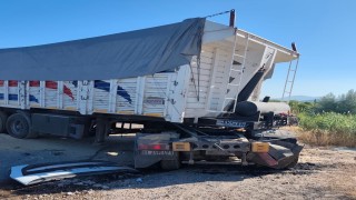 Tır ile beton mikseri çarpıştı: 1 yaralı