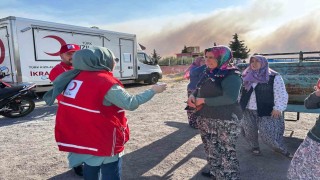 Türk Kızılay, Akhisarda varandaşlara ve ekiplere desteğe devam ediyor