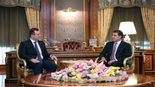 Türkiyenin Erbil Başkonsolosu Topçu, IKBY Başkanı Barzani ile görüştü