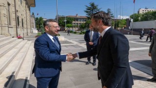 Valisi Hüseyin Aksoy, Büyükelçi Viktor Matisi makamında kabul etti