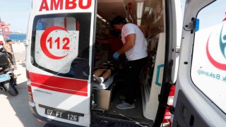 Varyanttan aşağı atılan scooter 15 yaşındaki çocuğun başına düştü