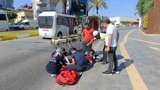 Yola taşan su kazaya neden oldu, motosiklet sürücüsü yaralandı
