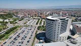 14 katlı hastane binası dron ile yıkandı