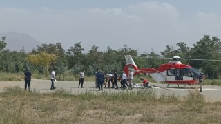 70 yaşındaki hasta ambulans helikopter ile Vana getirildi
