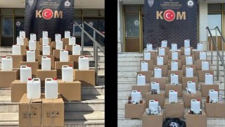 8.8 ton sahte alkol ele geçiren polis 18 milyonluk vergi kaybını önledi