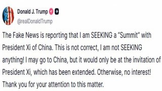 ABD Başkanı Trump Çin Devlet Başkanı Xi ile toplantı arayışında olduğunu yalanladı