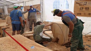 Ahşap Heykel Festivali coşkuyla devam ediyor