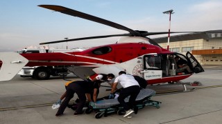 Akciğer hastası şahıs ambulans helikopter ile Vana getirildi