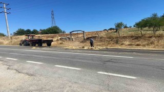 Alev alev yanan römork paniğe sebep oldu