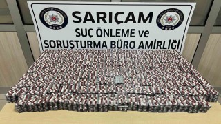 Apartman dairesine yapılan baskında 27 bin 412 uyuşturucu ele geçirildi