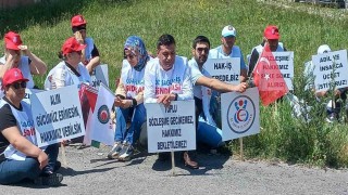 Ardahanda işçiler basın açıklaması yaptı
