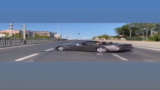Arnavutköyde trafik magandaları düğün konvoyunda tehlike saçtı: Kırmızı ışıkta böyle drift attılar