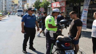 Aydında motosiklet sürücüleri denetlendi
