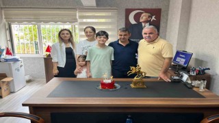 Bafrada LGS Türkiye birincisine pastalı kutlama