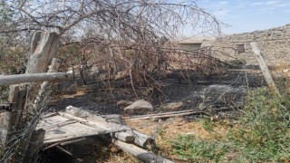 Başkalede korkutan yangın