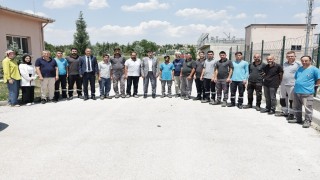 Başkan Eyüp Kahveciden Atık Su Arıtma Tesisi personeline teşekkür ziyareti