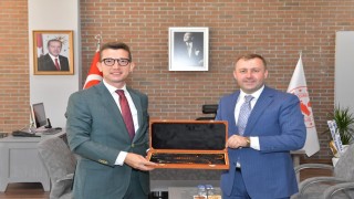 Başkan Güray Yükselden, Kaymakam Yusuf Kaptanoğluna hayırlı olsun ziyareti