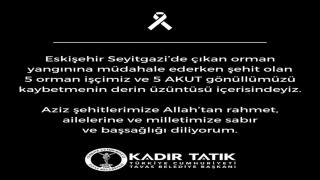 Başkan Tatık, orman yangını şehitleri için başsağlığı mesajı yayımladı