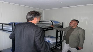 Başkan Yıldırım, konteyner kentlerde incelemelerde bulundu