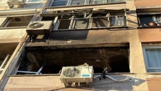 Bayraklıda apartmanda yangın paniği