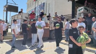 Bedava karpuzu duyan geldi