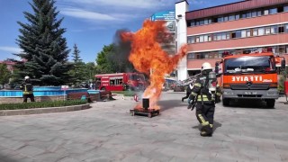 Belediyede gerçeği aratmayan tatbikat
