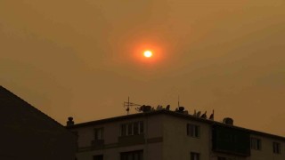 Bilecikteki yangında Eskişehir semaları dumanla kaplandı