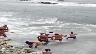 Boğulma tehlikesi geçiren genç için seferber oldular