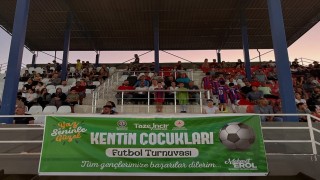 Buharkentte Kentin Çocukları futbol turnuvasında ilk düdük çaldı